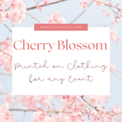 Cherry Blossom Printed on Clothing for any Event