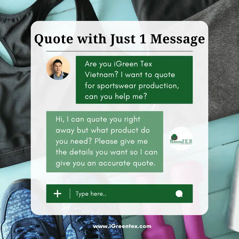 Wholesale Sportswear Quote with Just 1 Message or Call