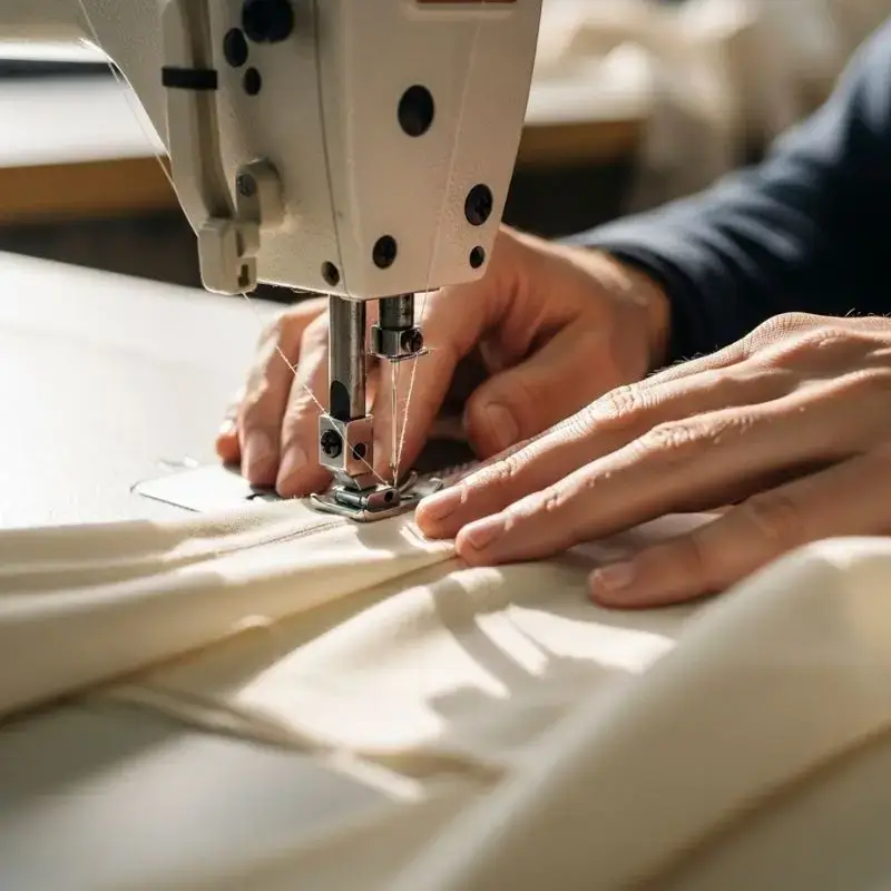 Custom OEM Clothing Manufacturing Process Precision Sewing Close-Up-2
