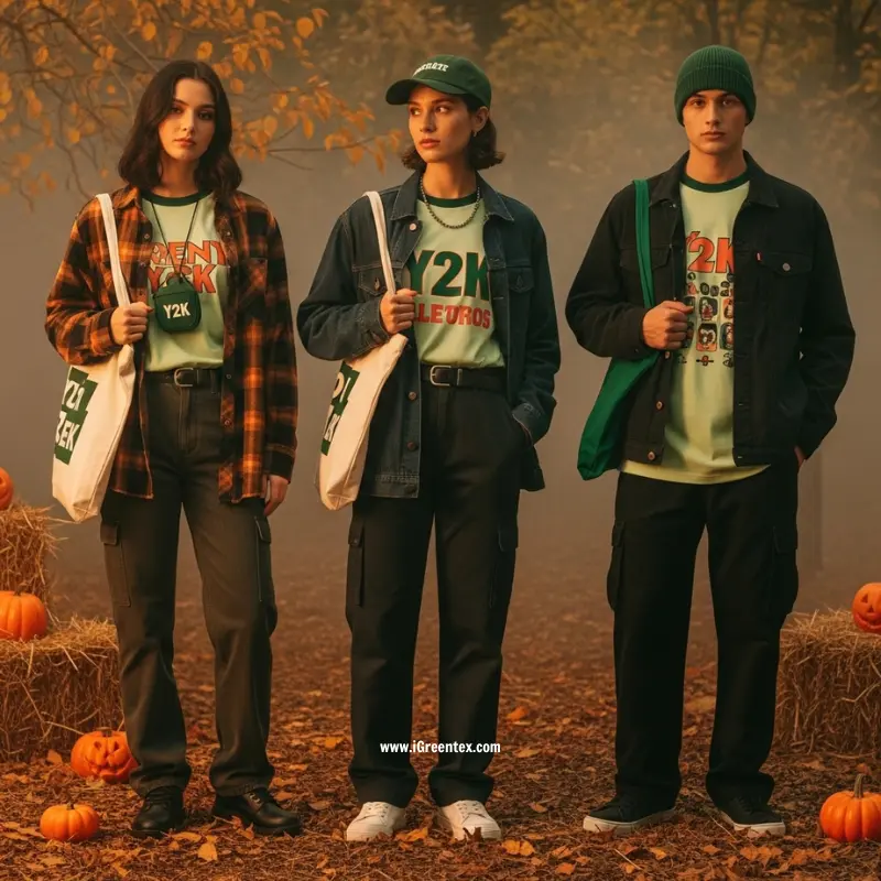 Nostalgic Revival_ 90s & Y2K Define Halloween Fashion Trends 2025 - Illustration by iGreen Tex Vietnam