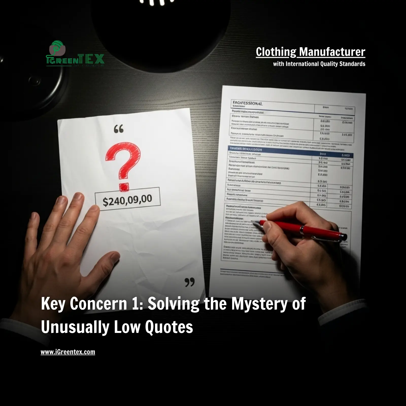 Key Concern 1 Solving the Mystery of Unusually Low Quotes