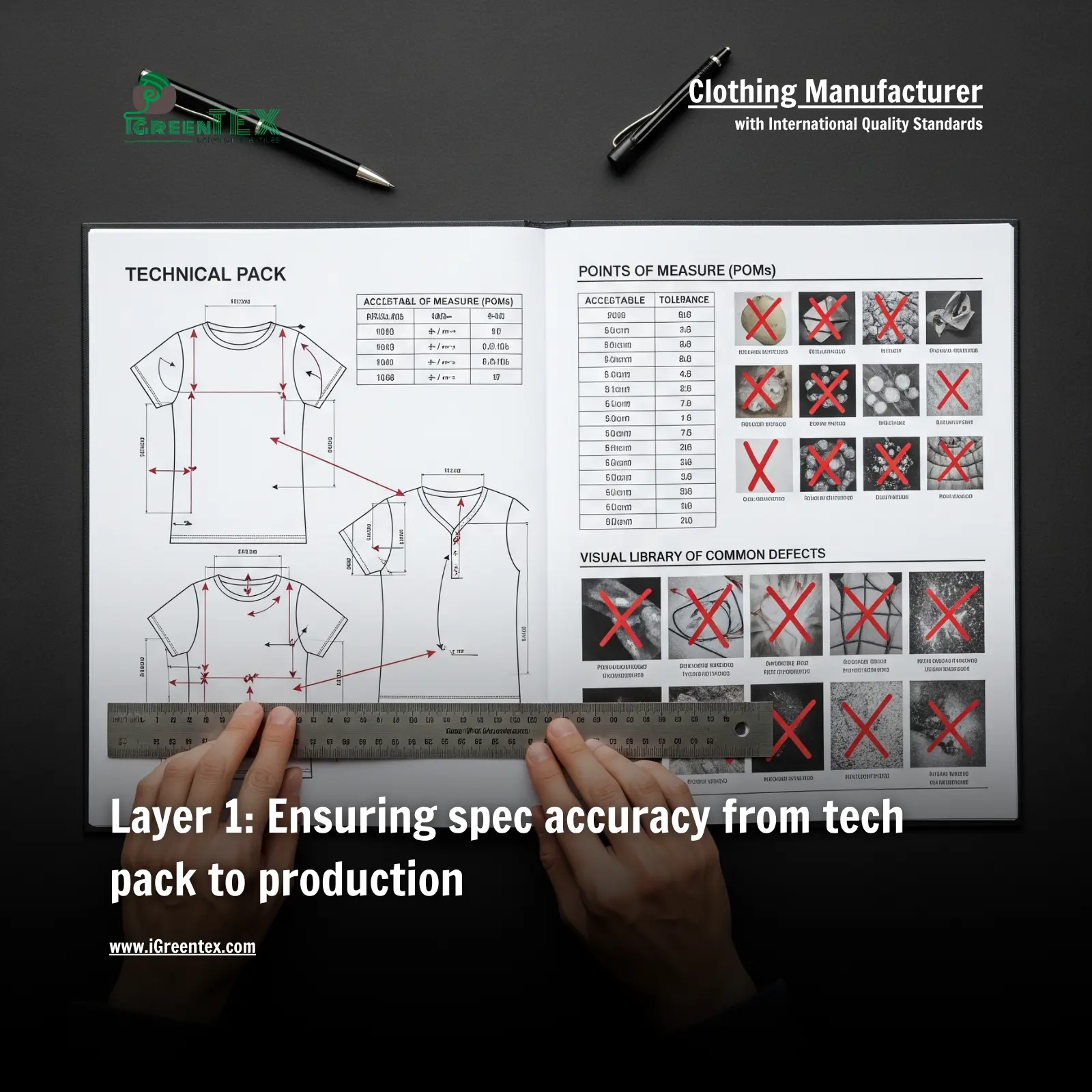Layer 1 Ensuring spec accuracy from tech pack to production