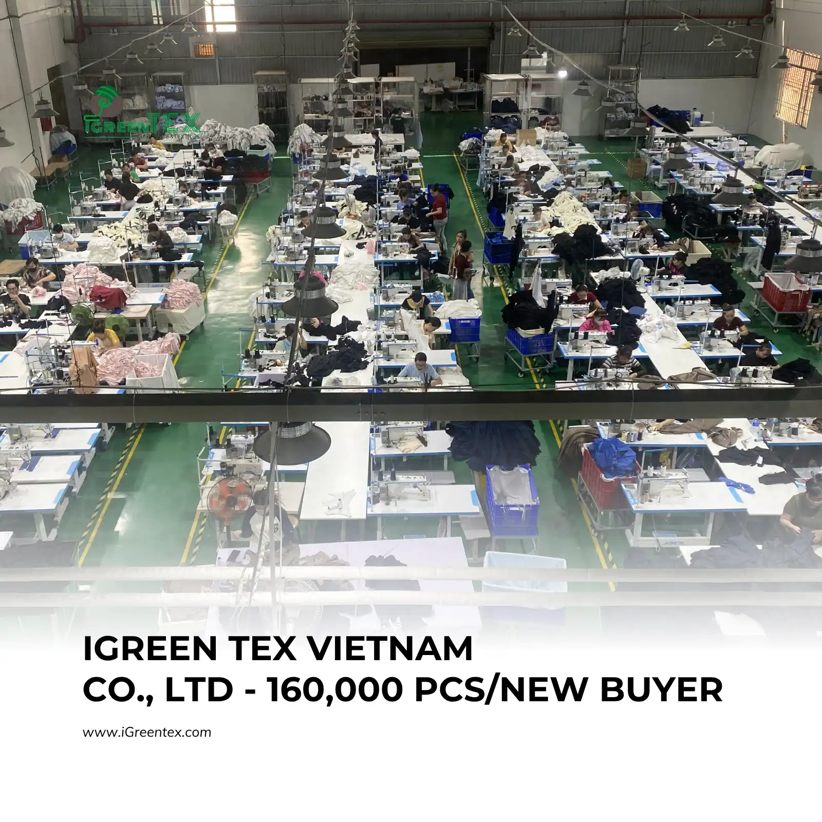 High volume production floor supporting clothing manufacturing in Vietnam.