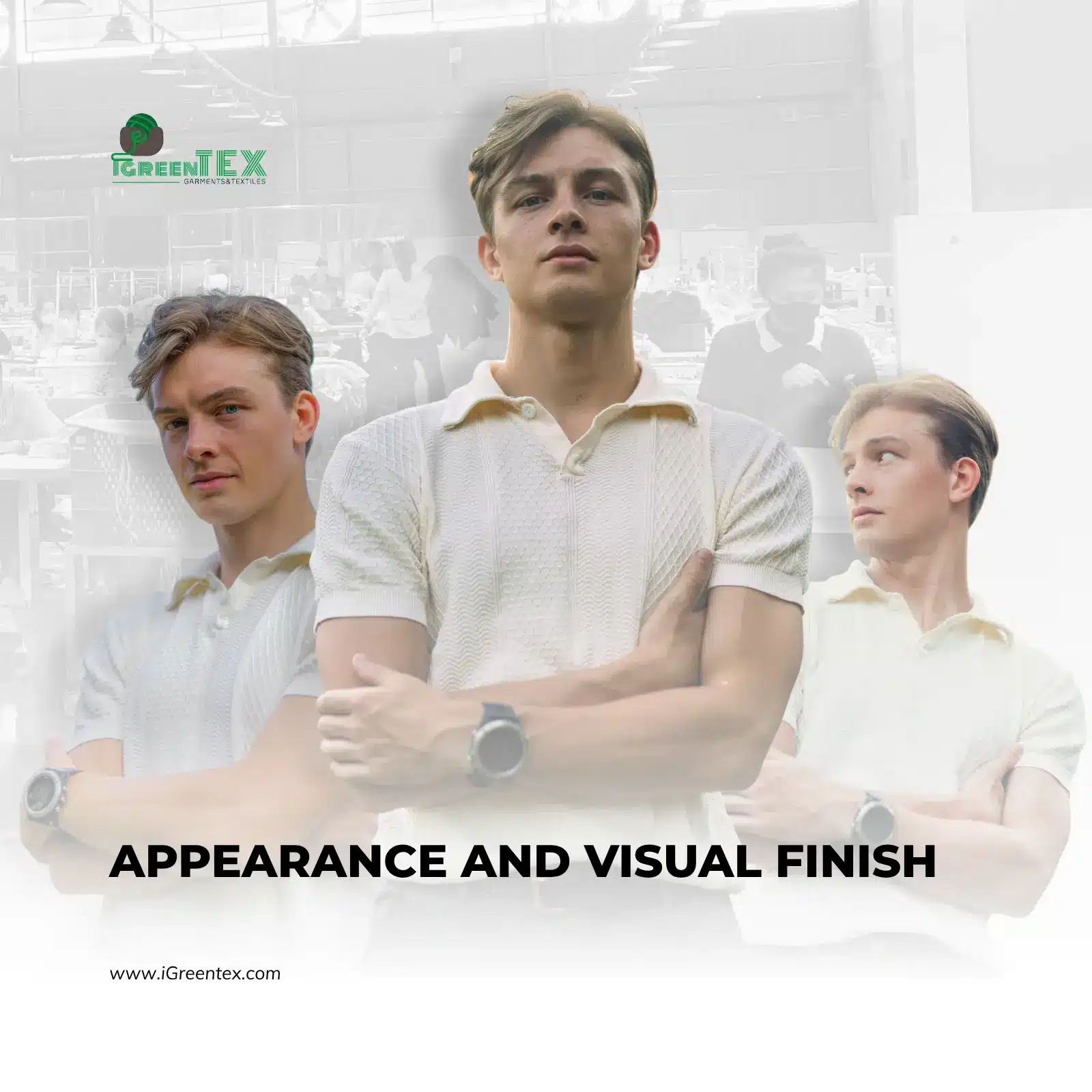 A close-up of a premium polo shirt manufactured by iGreen Tex, highlighting the clean collar construction, crisp placket alignment, and flawless appearance and visual finish that represents vietnam vs india apparel manufacturing quality.