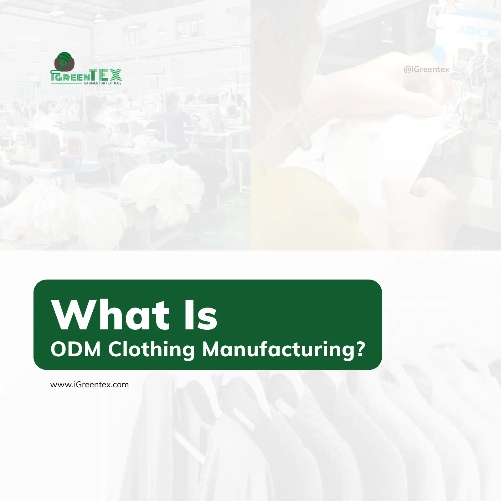 Graphic text layout defining exactly what is ODM clothing manufacturing.