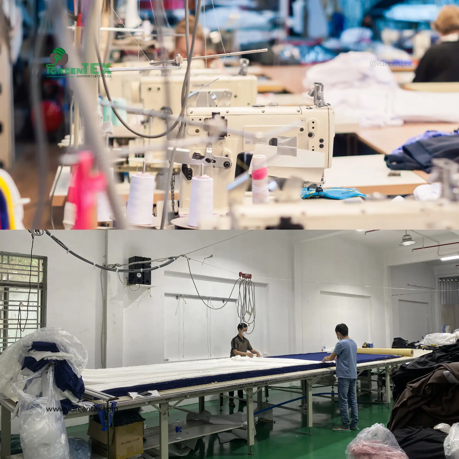 iGreen Tex Vietnam line supervisors auditing production specs to mitigate operational risks when brands switch clothing manufacturers.